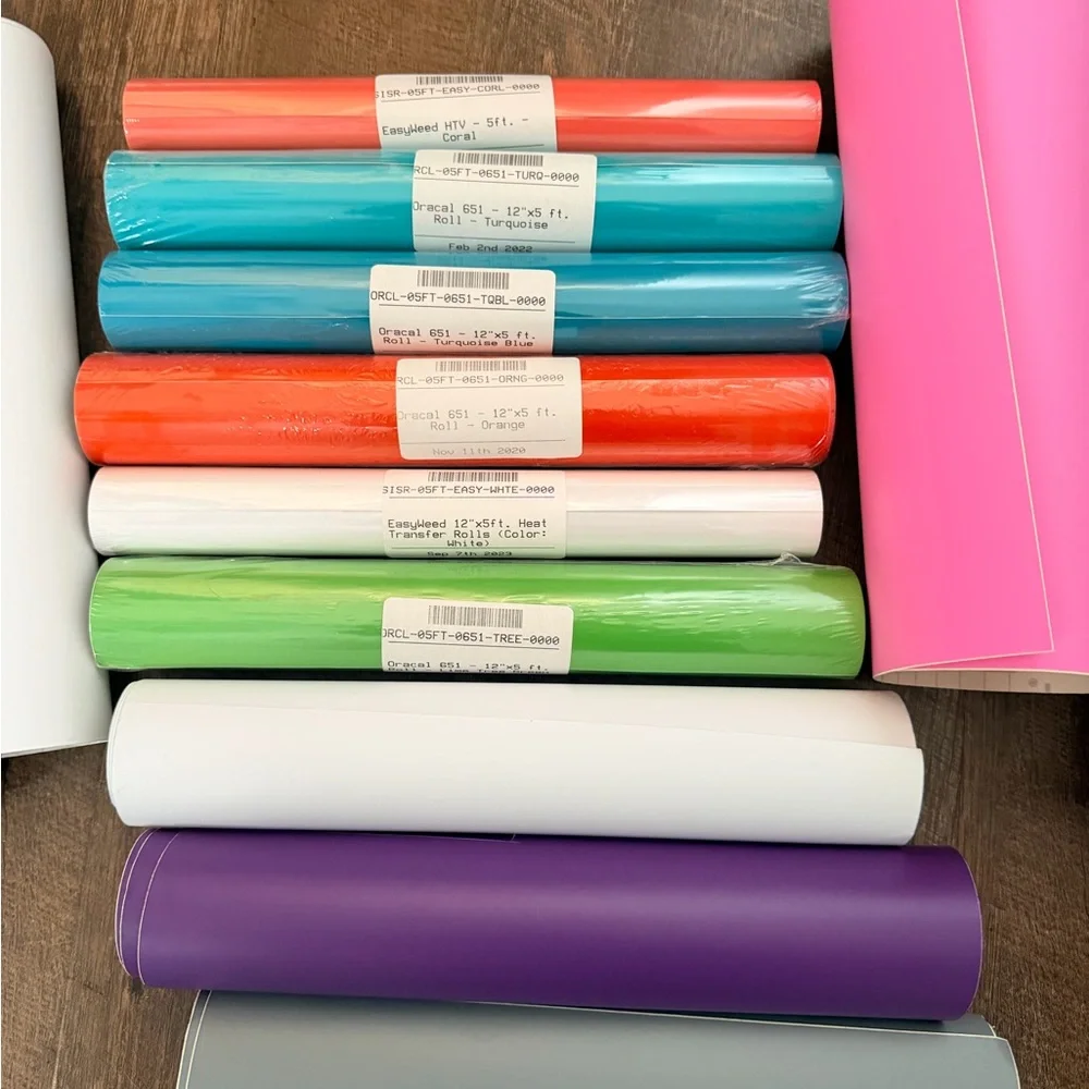 Vinyl roll bundle -oracle 651, 631 + easyweed - assorted colors